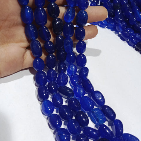 8mm Dark Blue Tumble stone beads 1 string unshape