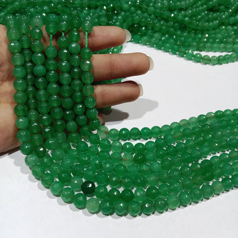 Dark Green 6mm Agate beads 1 string