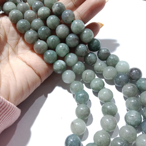 Shaded Grey 10mm Plane Agate Beads 1 string