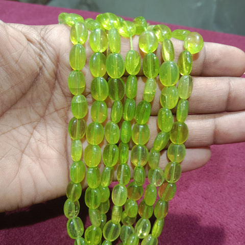 8mm Oval Glass Beads