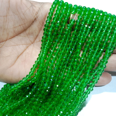 Transparent Green 4mm Crystal Beads 1200 Beads