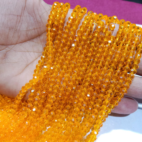 Transparent Mango Orenge 4mm Crystal Beads 1200 Beads