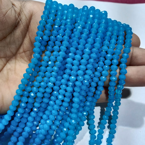 Opaque Sea Blue 4mm Crystal Beads 1200 Beads