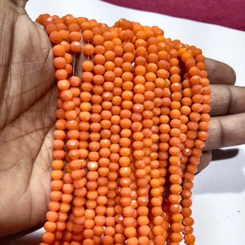 Opaque Orenge 4mm Crystal Beads 1200 Beads