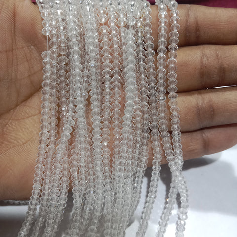 3mm Transparent White Crystal Beads 1400 Pcs