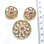 High quality polki kundan pendant set with earings