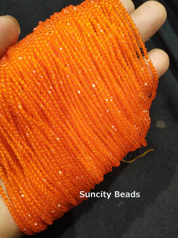 Orange 2mm High Quality Crystal Beads 1400pcs