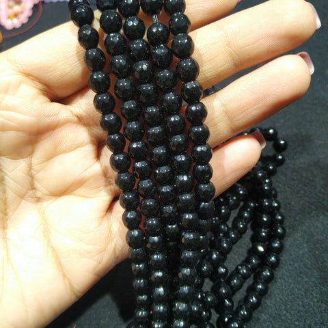 Agate Beads 6mm Black Opaque