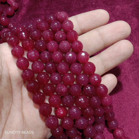 Ruby 10mm Agate Beads 37pcs