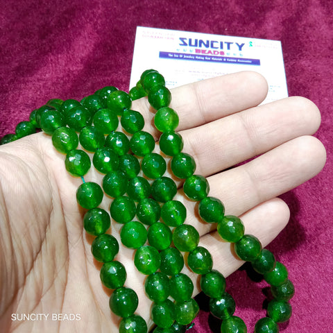 Shamrock Green 10mm Agate Beads 37pcs