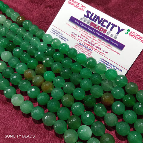 Shaded Green 10mm Agate  Beads 37pcs