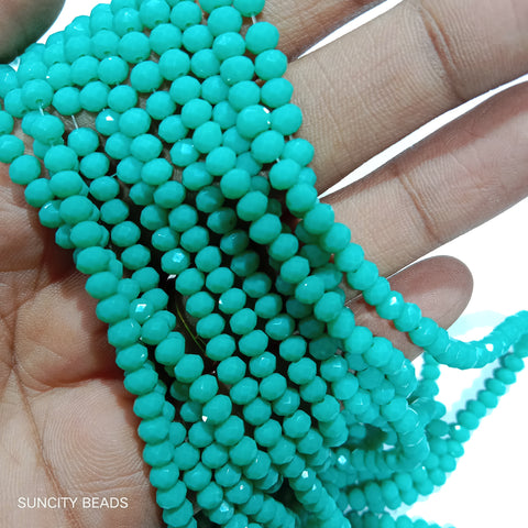 Turquoise Blue 4mm Crystal Beads 1200 Beads