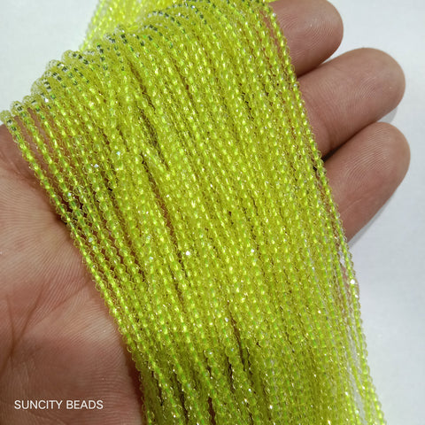 Neon Green 2mm High Quality Crystal Beads 1400pcs