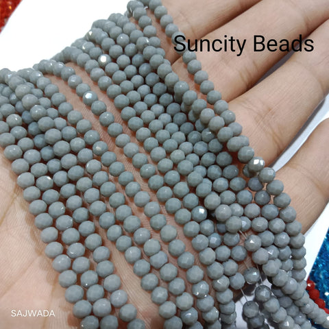 Opaque Grey 4mm High Quality Crystal Beads 1200pcs