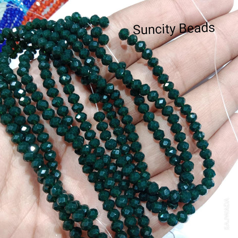 Opaque Green 4mm High Quality Crystal Beads 1200pcs