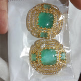 High Quality AD Kundan Broach 2 Piece