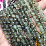 8mm Agate Beads Black Texture Mint Green  45 Pcs