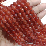 8mm Agate Beads Orenge Shaded 45 Pcs