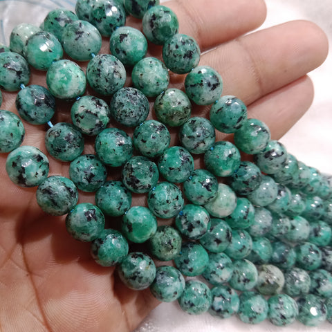 Agate Beads 8mm Turquoise Green Texture 45 Beads (1 String)