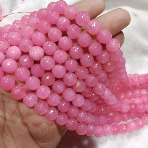 Shaded  Pink 8mm Agate Beads 45pcs