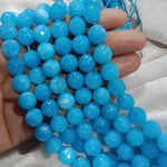 Sea Blue 10mm Agate Beads 37pcs