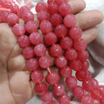 Agate Beads 10mm Rose Red Opaque