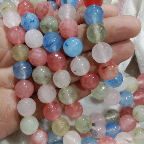 Multi 10mm Agate Beads 37pcs