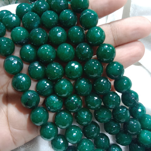 Agate Beads 10mm Peacock Green