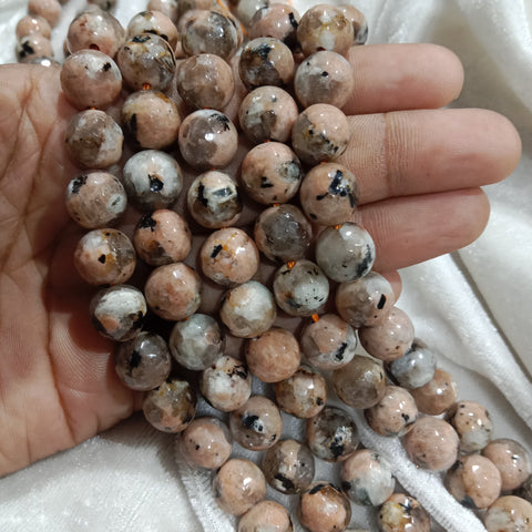 Texture Brown 10mm Agate Beads 37pcs