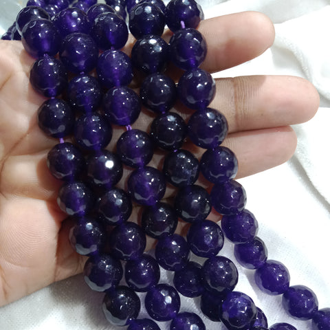 10mm Agate Beads Amethyst 37 Pcs