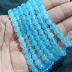 Sky blue 6mm Agate beads 1 string