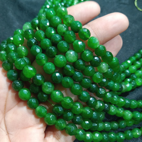Agate Beads 6mm Texture Sheded Green
