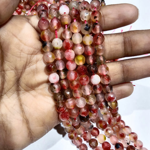 Multi Colour 6mm Agate beads 1 string