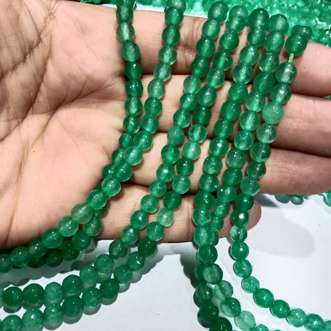Light Green 6mm Agate beads 1 string