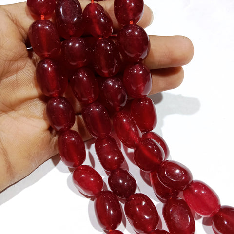 Dark Red Tumble stones beads 1string undshaped