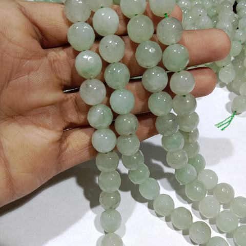 Mint 10mm agate beads 1 string