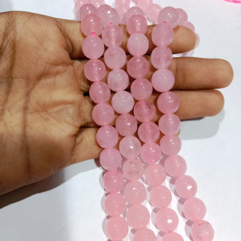 Baby pink 10mm agate beads 1 string