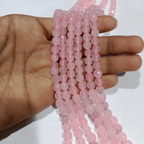 Baby Pink 6mm Agate beads 1 string
