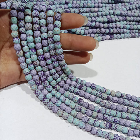 Shaded Purple 6mm Agate beads 1 string