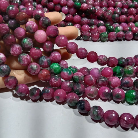 Shaded purple 10mm Agate beads 1 string