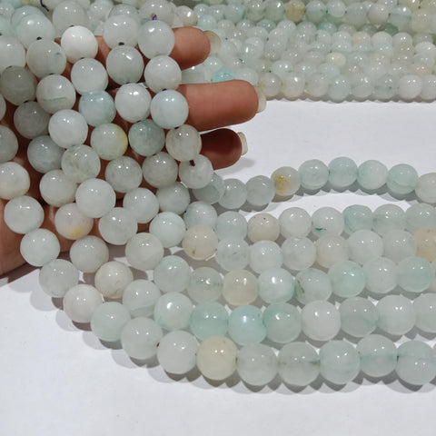 Mint 10mm Plan Agate Beads 1 string