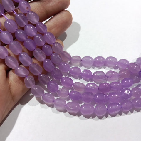 8mm light purple tumble stone beads 1 string unshape