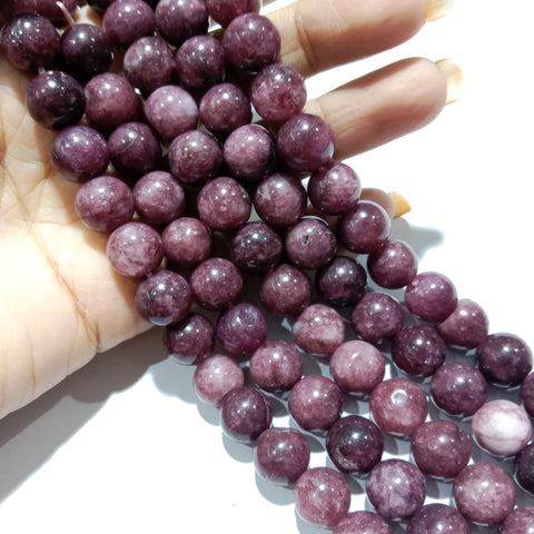 Dark Texture Purple 10mm Plan Agate Beads 1 string