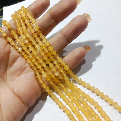 Golden Yellow 4mm Monalisa Beads 1 String
