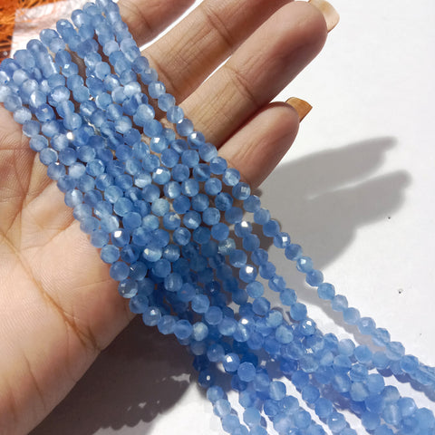 Light Sky Blue 4mm Monalisa Beads 1 String