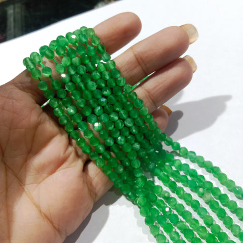 Parrot Green  4mm Monalisa Beads 1 String