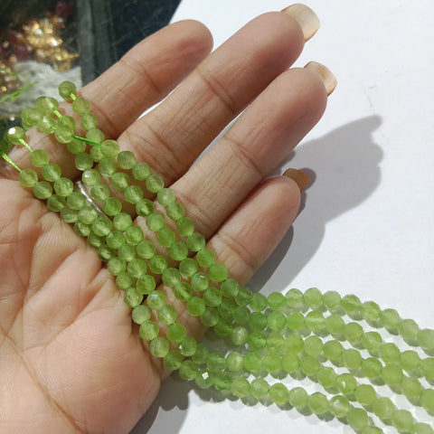Light Parrot Green 4mm Monalisa Beads 1 String