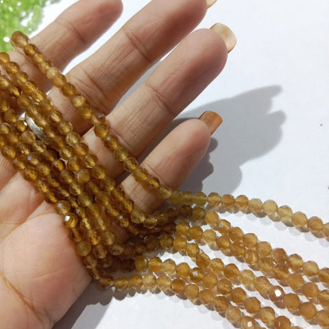 Golden Brown 4mm Monalisa Beads 1 String