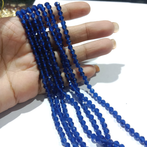 Dark Blue 4mm Monalisa Beads 1 String