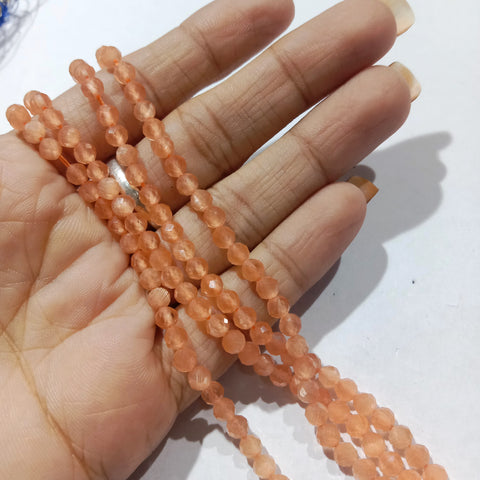 Light Orange 4mm Monalisa Beads 1 String
